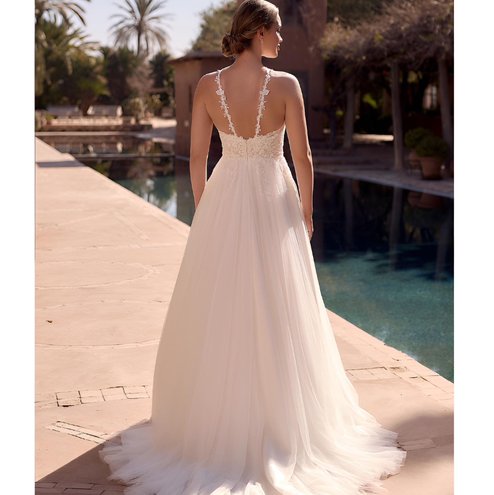 VESTIDO NOVIA FLORIA CREME