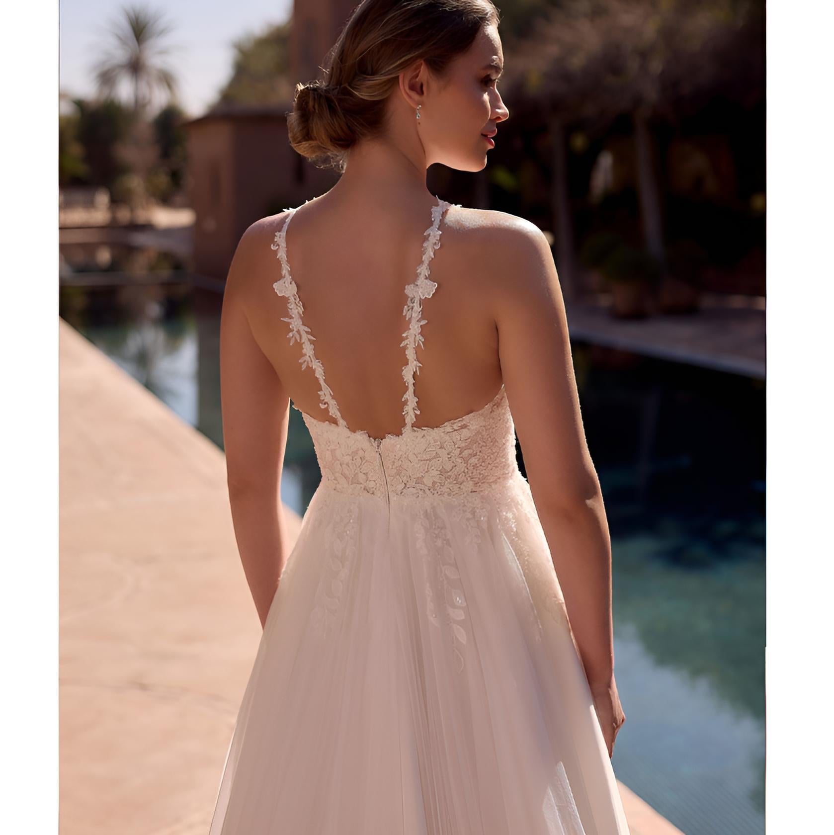 VESTIDO NOVIA FLORIA CREME