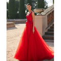 VESTIDO MADRINA ROJO TUL