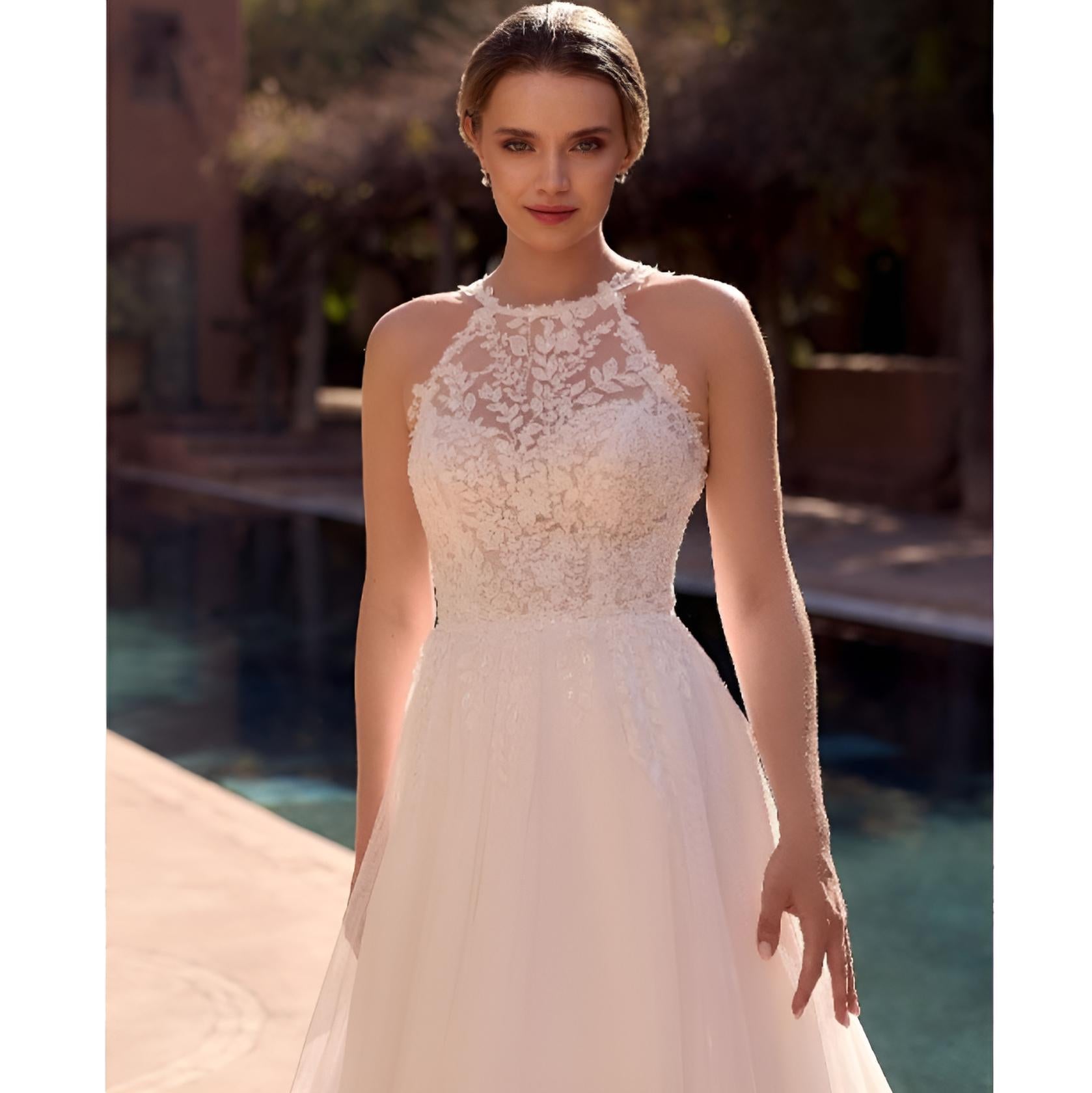 VESTIDO NOVIA FLORIA CREME