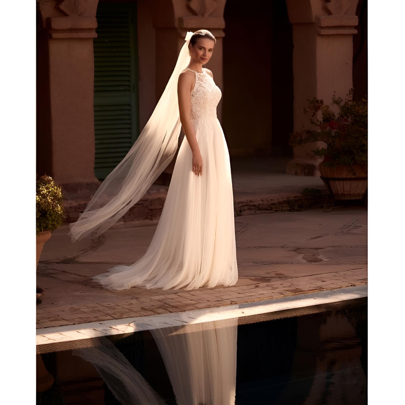 VESTIDO NOVIA FLORIA CREME