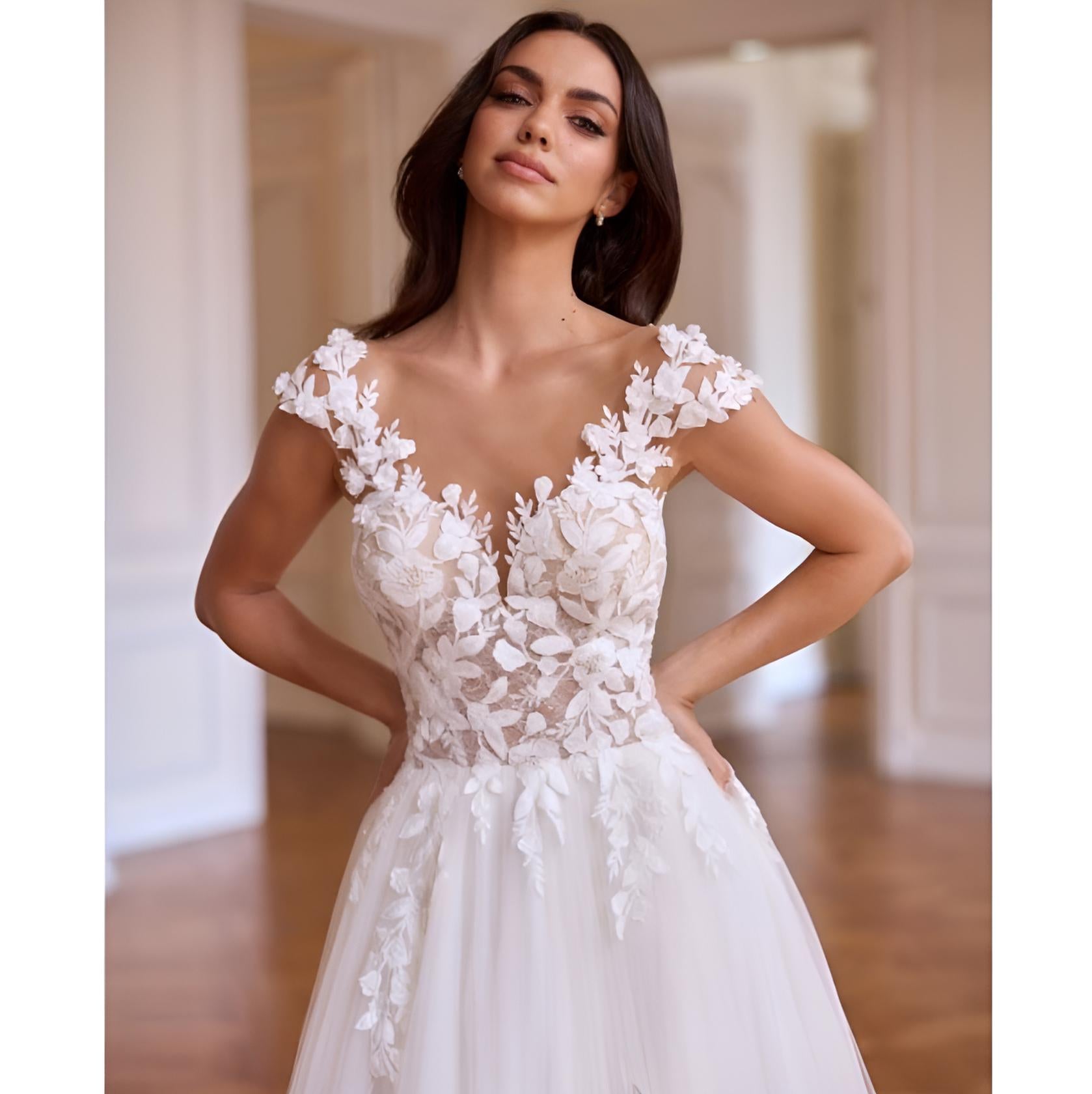VESTIDO NOVIA KIARA CREME