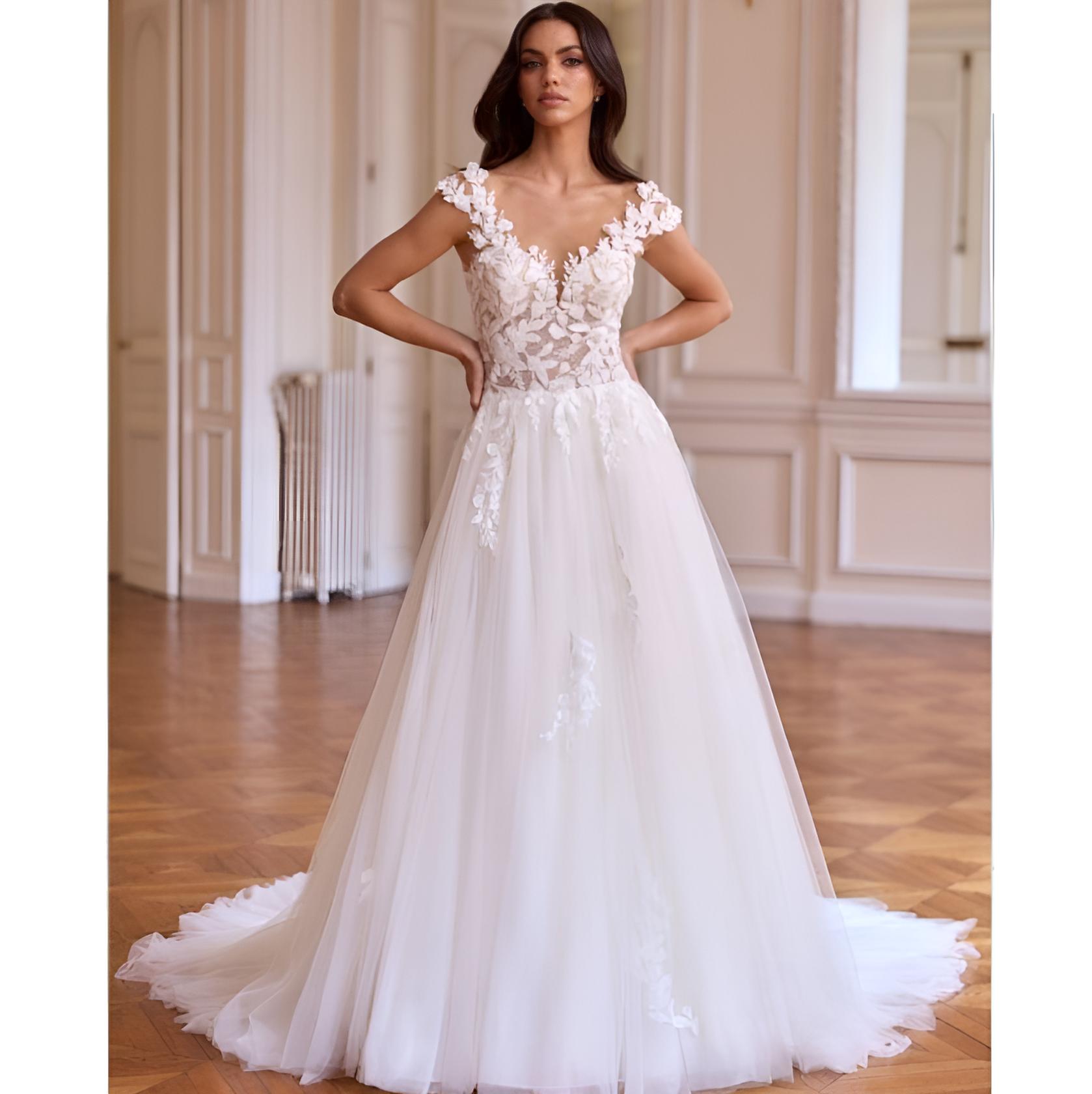 VESTIDO NOVIA KIARA CREME