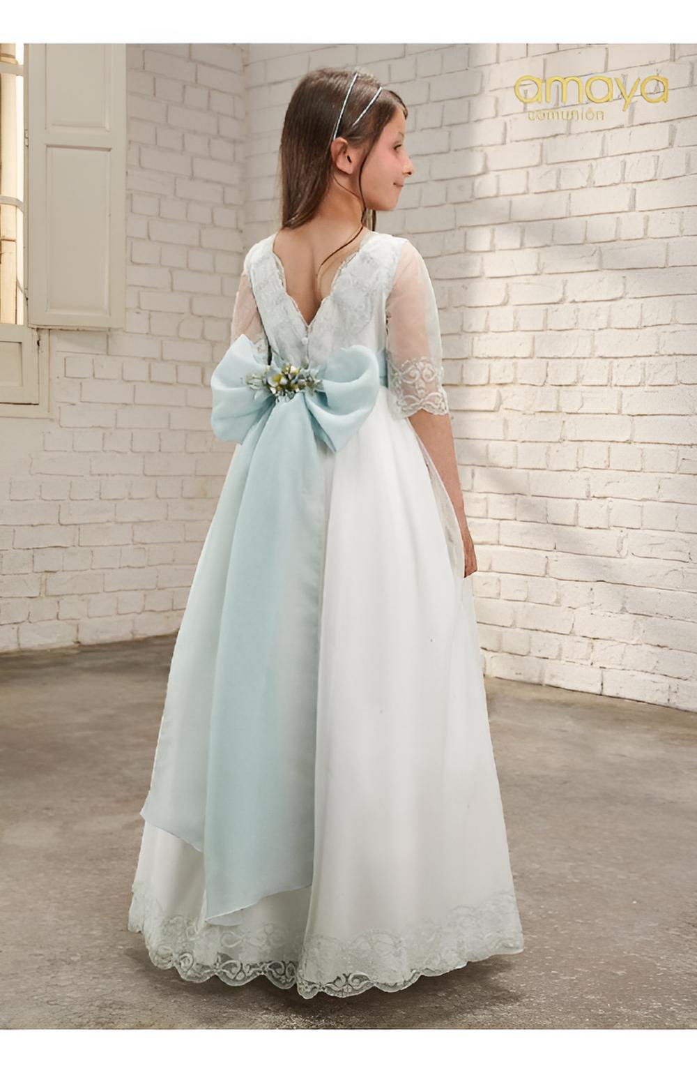 VESTIDO COMUNIÓN AGUA